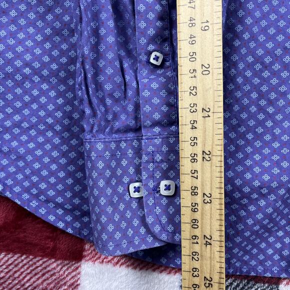 Resistol Shirt Mens M Blue Geometric Square Button Western Cowboy Rodeo‎ Vintage - Picture 9 of 14